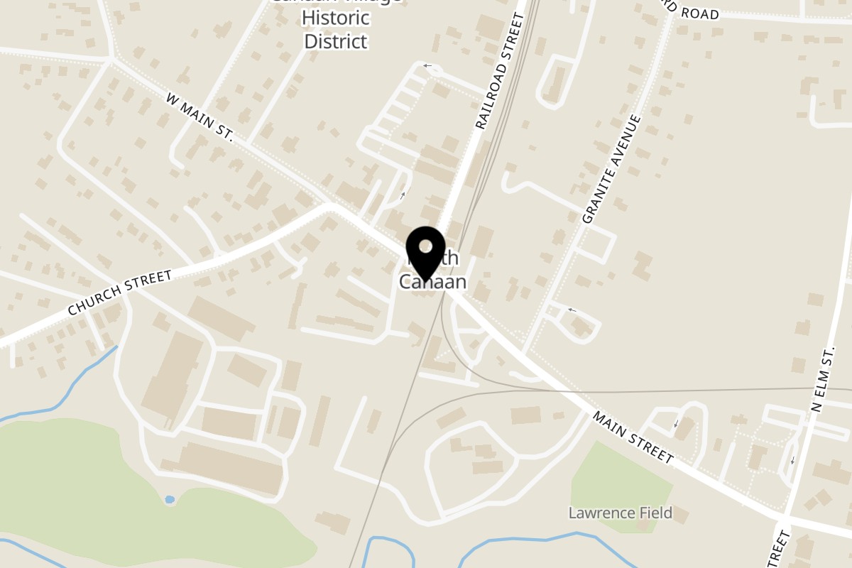 Map showing the location of TeoTacos on 85 W Main St in Canaan